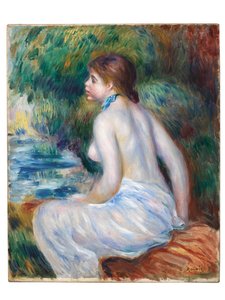 Bañista sentada, 1890 de Pierre Auguste Renoir