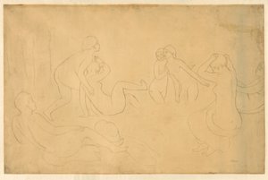 Bañistas en un Bosque de Pierre Auguste Renoir