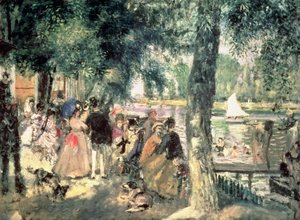 Bañándose en el Sena o, La Grenouillere, c.1869 de Pierre Auguste Renoir