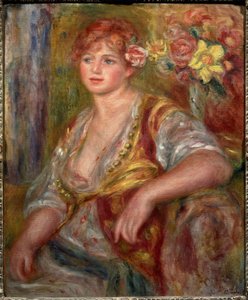 Rubia con la rosa (Retrato de Andree Madeleine Heuschling) de Pierre Auguste Renoir