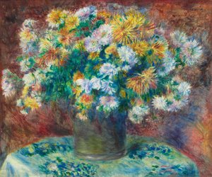 Crisantemos de Pierre Auguste Renoir