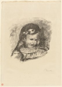 Claude Renoir, cabeza baja de Pierre Auguste Renoir