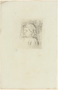 Claude Renoir girado tres cuartos a la izquierda de Pierre Auguste Renoir