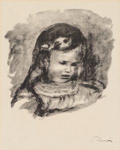 Claude Renoir, la cabeza baja de Pierre Auguste Renoir