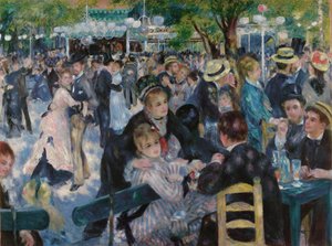 Baile en Le Moulin de la Galette de Pierre Auguste Renoir