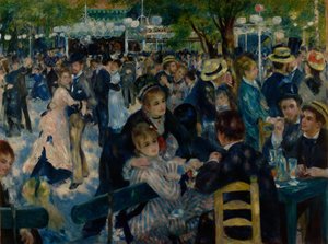 Baile en Le Moulin de la Galette de Pierre Auguste Renoir