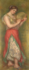 Bailarina con pandereta de Pierre Auguste Renoir