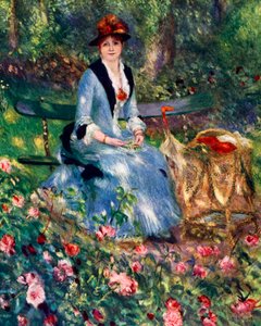 En las rosas, 1882, 1929 de Pierre Auguste Renoir