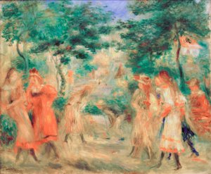 Niños en el jardín de Montmartre de Pierre Auguste Renoir