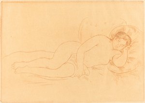 Desnudo Femenino Reclinado Femme nue couchee, 1906 de Pierre Auguste Renoir