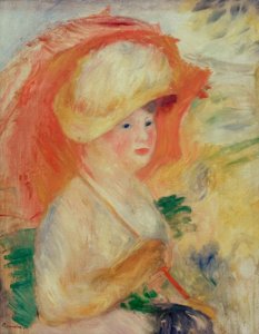 Mujer con sombrilla de Pierre Auguste Renoir