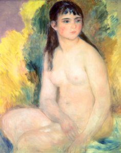 Mujer desnuda sentada