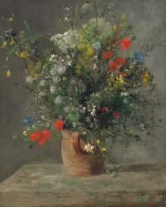 Flores en un jarrón, c.1866 de Pierre Auguste Renoir