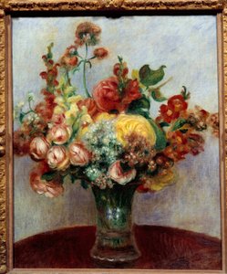 Flores en un jarrón de Pierre Auguste Renoir