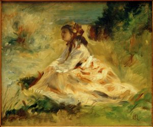 Mujer en un prado (Lise Tréhot) de Pierre Auguste Renoir