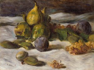 Bodegón de frutas (higos y grosellas) de Pierre Auguste Renoir