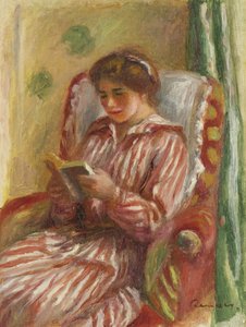 Gabrielle leyendo, 1910 de Pierre Auguste Renoir