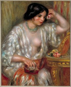 Gabrielle con joyas: Gabrielle Renard, niñera del hijo del artista de Pierre Auguste Renoir