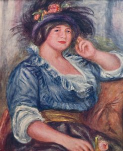 Chica con una rosa, 1913, 1923 de Pierre Auguste Renoir