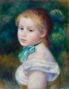 cabeza de niña de Pierre Auguste Renoir