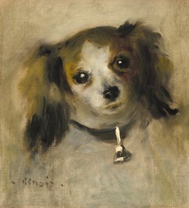 Cabeza de un perro, 1870 de Pierre Auguste Renoir