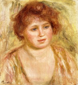 Cabeza de una mujer de Pierre Auguste Renoir