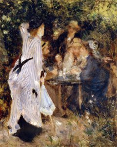 En el jardín Au Jardin du Moulin de la Galette, 1876 de Pierre Auguste Renoir
