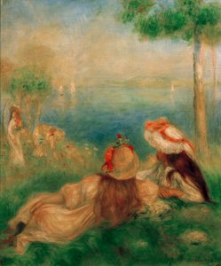Jóvenes en la orilla del mar de Pierre Auguste Renoir