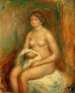 La mujer con la drapería de Pierre Auguste Renoir