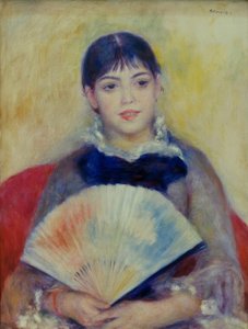 La mujer con el abanico de Pierre Auguste Renoir