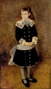 La chica del cinturón azul ... (óleo sobre lienzo) de Pierre Auguste Renoir