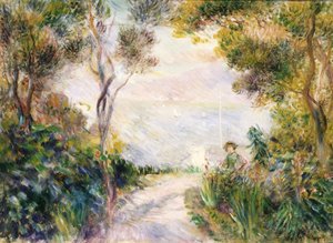 Paisaje, fin del camino de Pierre Auguste Renoir
