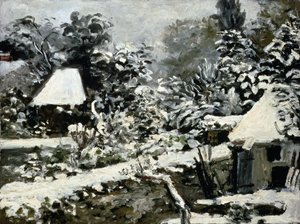 Paisaje, Efecto de Nieve, c.1868 de Pierre Auguste Renoir