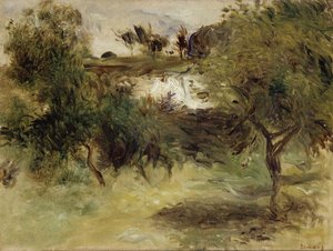 Paisaje con árboles de Pierre Auguste Renoir