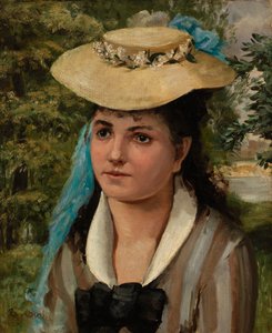 Lise con sombrero de paja de Pierre Auguste Renoir