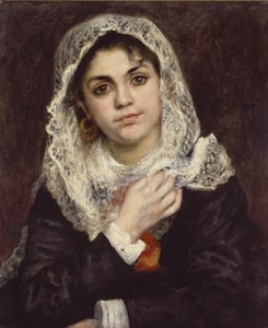 Lise con un Chal Blanco, c.1872 de Pierre Auguste Renoir