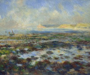 Marea Baja, Yport, 1883 de Pierre Auguste Renoir