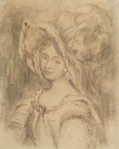 Mme Dieterle con sombrero, c.1896 de Pierre Auguste Renoir