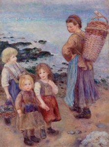 Pescadores de mejillones en Berneval de Pierre Auguste Renoir