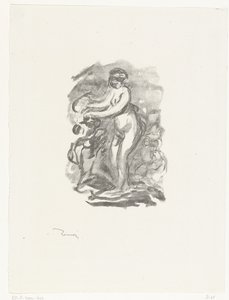 Mujer desnuda junto a la vid
Mujer con cepo de vid de Pierre Auguste Renoir