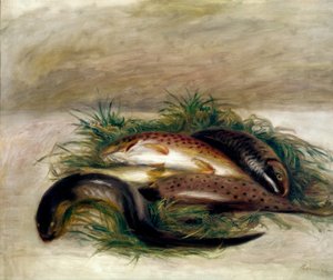 Naturaleza muerta con peces de Pierre Auguste Renoir