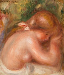Torso desnudo de niña de Pierre Auguste Renoir