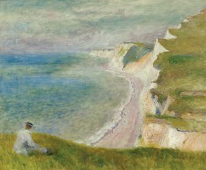 En el acantilado de Pierre Auguste Renoir