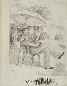 En la Terraza de un Hotel en Bordighera: El Pintor Jean Martin Revisa Su Cuenta (Ilustración para "L