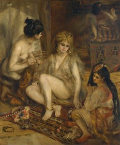 Parisinas con traje argelino en el harén, 1872 de Pierre Auguste Renoir
