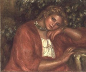 Joven Pensativa de Pierre Auguste Renoir
