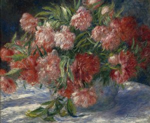 Peonías de Pierre Auguste Renoir