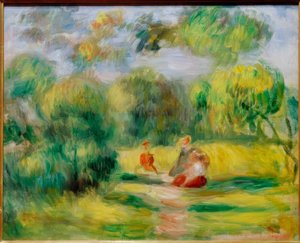 Personajes en un paisaje