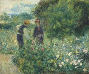 Recogiendo flores de Pierre Auguste Renoir