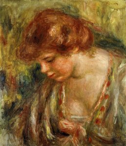 Perfil de Andree con la Cabeza Inclinada de Pierre Auguste Renoir